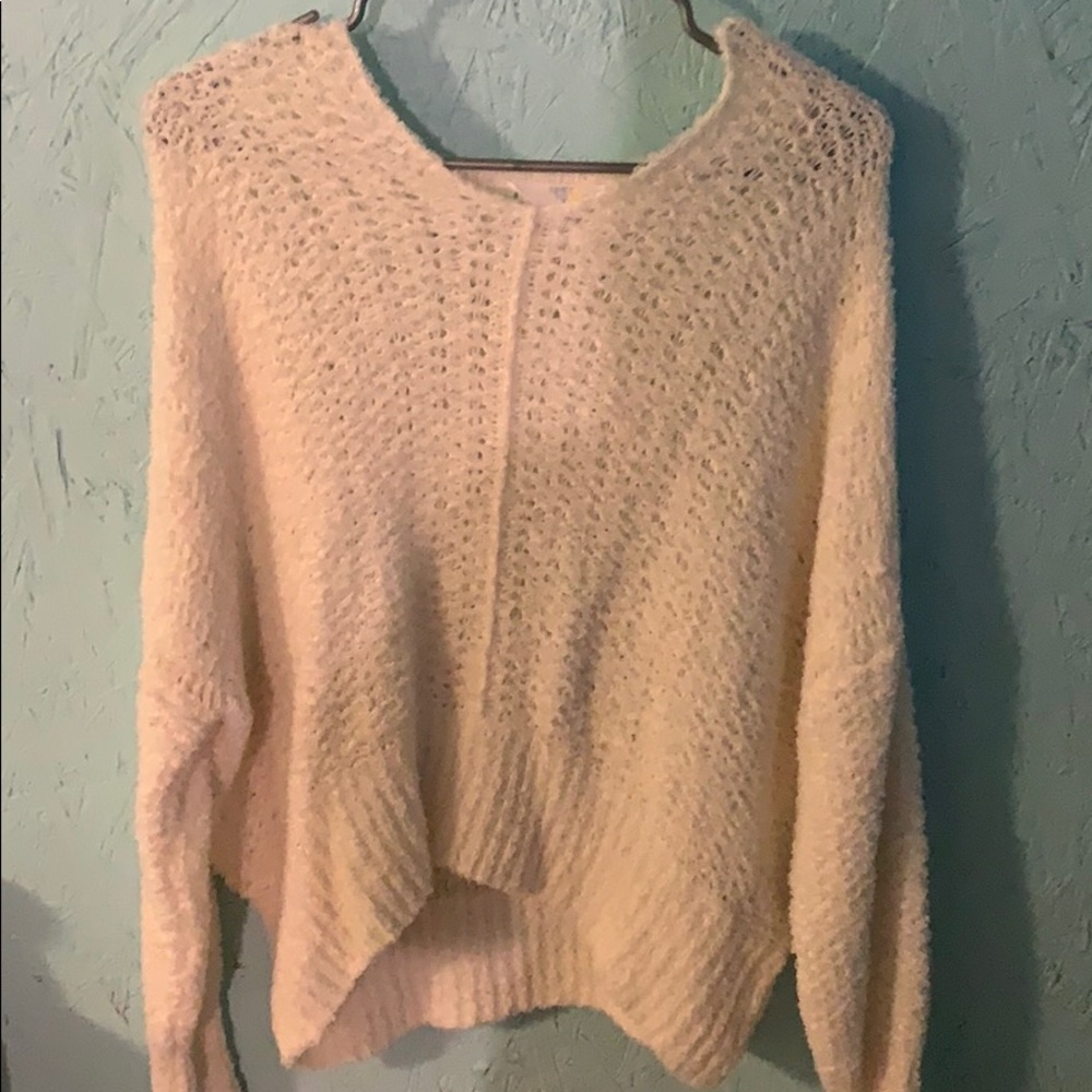 White thin sweater